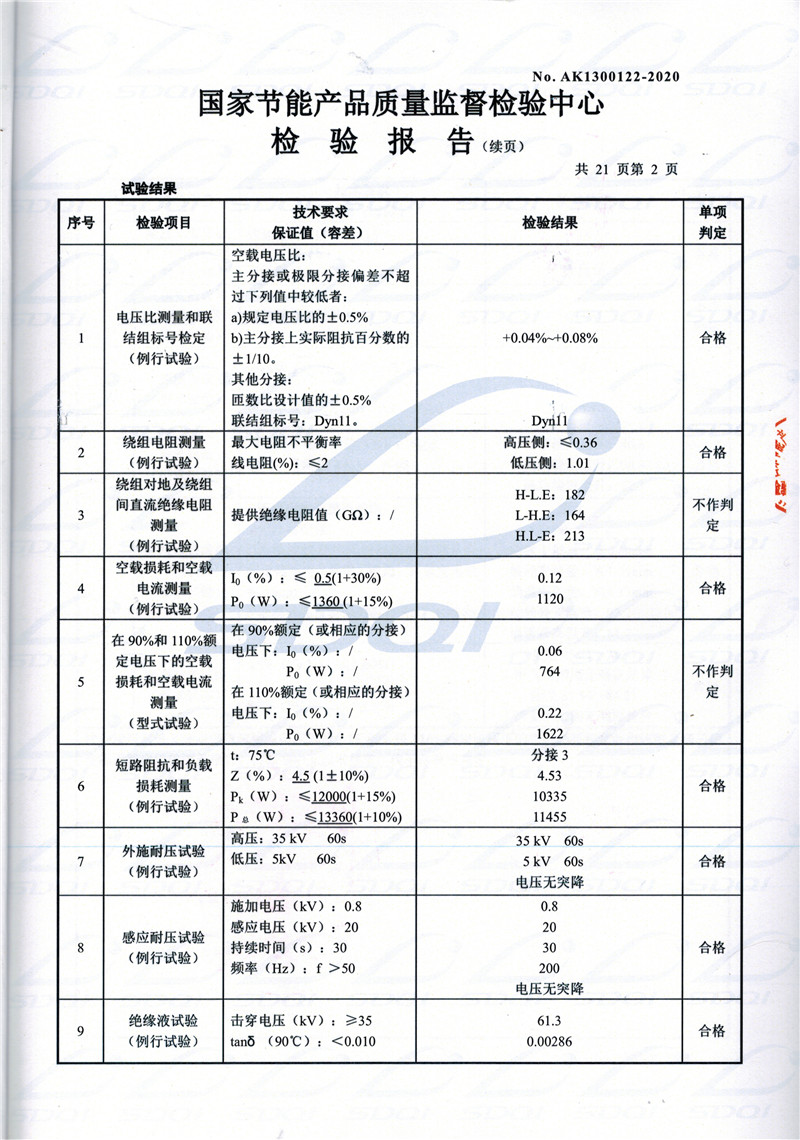 高低压试验报告-S11-1250突泉突泉突泉油浸式变压器-2.jpg